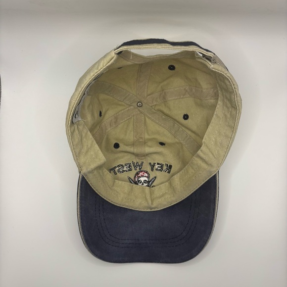 Key West Florida Embroidered Beige & Blue Men’s Cap w/ Adjustable Strap - Picture 7 of 8